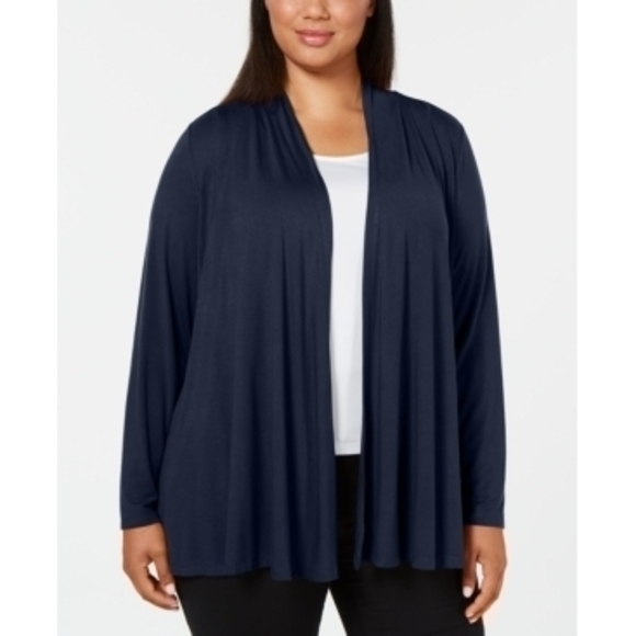Karen Scott Plus Navy Cardigan Plus Size 2X Women's Sweaters - Picture 1 of 1